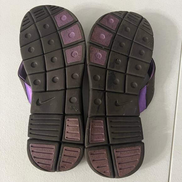 Nike Comfort Footbed Sandals Womens 8 Brown Purple 354925-221 Flip Flop - Picture 10 of 10